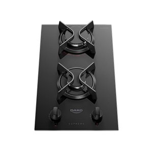 Cooktop 2 Bocas com Mesa de Vidro Dako Supreme Bivolt Mega Chama