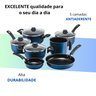 Kit de Panelas 7 Pecas Antiaderente Teflon Inoxidavel Cor Azul - 6