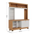 Ver imagem 3 de Estante Home Theater Valença Freijó Off White – Colibri