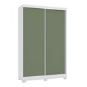 Ver imagem 2 de Guarda Roupa Solteiro Kappesberg 2 Portas de Correr 2 Gavetas Branco Marrom