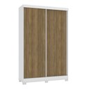 Ver imagem 1 de Guarda Roupa Solteiro Kappesberg 2 Portas de Correr 2 Gavetas Branco Marrom