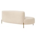 Ver imagem 7 de Sofá Orgânico 2 Lugares 150cm Argos Pés Ouro Fosco Bouclé Off White - Nexta Casa