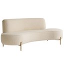 Ver imagem 1 de Sofá Orgânico 2 Lugares 150cm Argos Pés Ouro Fosco Bouclé Off White - Nexta Casa