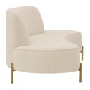 Ver imagem 6 de Sofá Orgânico 2 Lugares 150cm Argos Pés Ouro Fosco Bouclé Off White - Nexta Casa