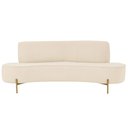 Ver imagem 5 de Sofá Orgânico 2 Lugares 150cm Argos Pés Ouro Fosco Bouclé Off White - Nexta Casa