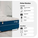 Ver imagem 3 de Cama Box Viúva + Colchão Comfort Class Pillow Top 128x188 Azul/suede Azul