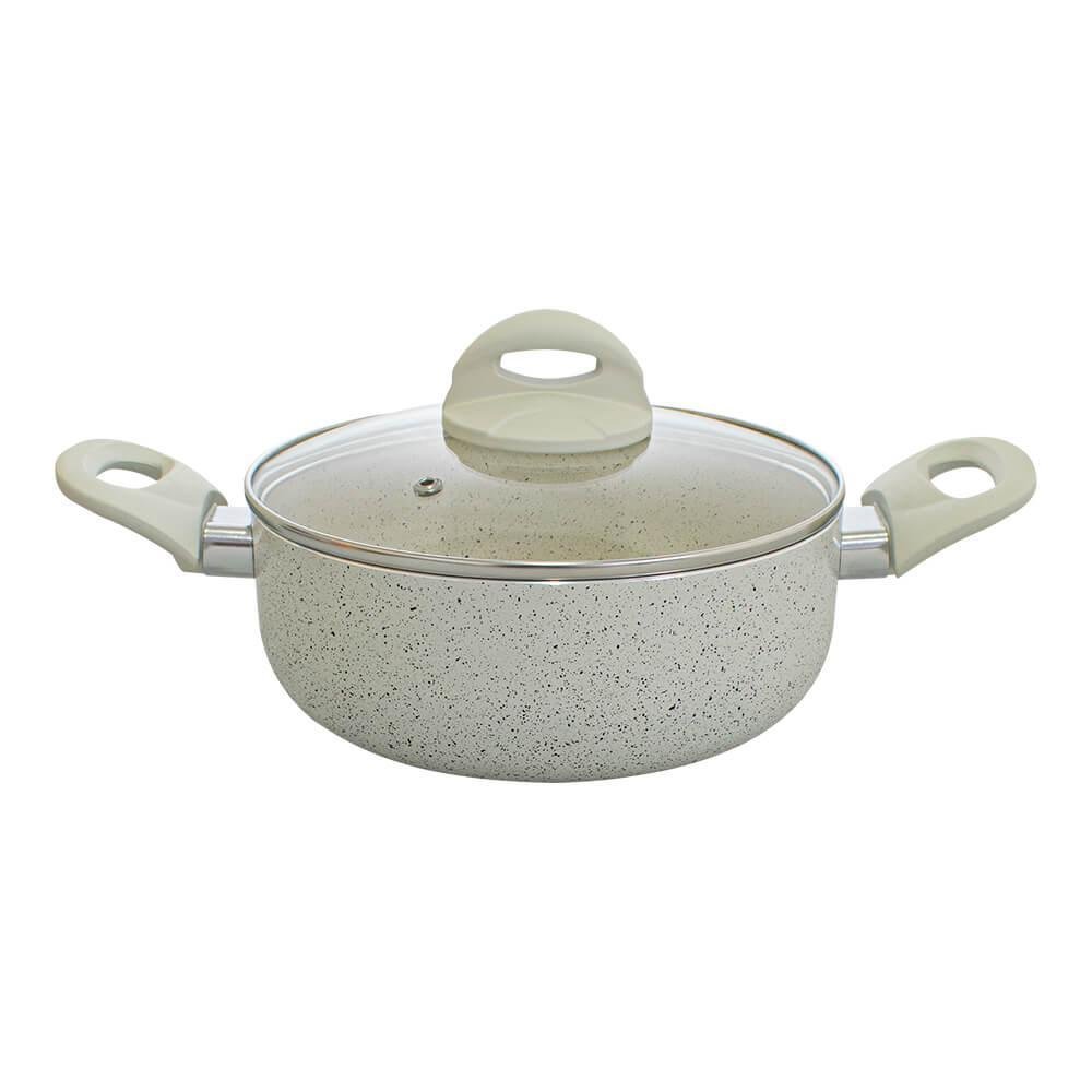Panela Caçarola Antiaderente Cerâmica Ibiza Vanilla 20cm - Casambiente - 1