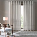 Ver imagem 1 de Cortina Duplex Monte Carlo Voil com Forro 4,20m x 2,30m Linho Bella Janela