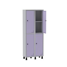 Armário Locker Guarda Volume Aço Light 4 portas 69x179,5cm com prateleira interna - 3