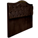 Ver imagem 1 de Cabeceira Box Casal Almofadada Capitonê Provençal Detalier Suede Café 140 X 120 Rbl