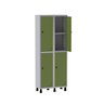 Armário Locker Guarda Volume Aço Light 4 portas 69x179,5cm com prateleira interna - 3