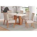 Ver imagem 1 de Mesa Cozinha Lins 160 + 6 Cad Malu Nature/Linho Henn