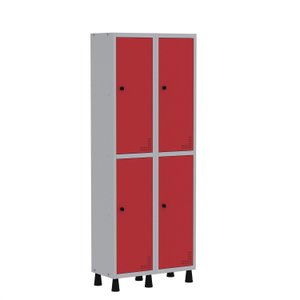Armário Locker Guarda Volume Aço Light 4 portas 69x179,5cm com prateleira interna