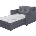Ver imagem 2 de Sofá Cama Solteiro 95cm Linho Montreal Cinza Chumbo