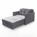 Ver imagem 7 de Sofá Cama Solteiro Linho Chumbo Montreal 95cm
