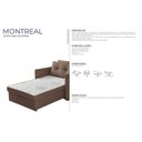 Ver imagem 3 de Sofá Cama Solteiro 95cm Linho Montreal Cinza Chumbo