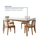 Ver imagem 5 de Conjunto Sala de Jantar Mesa Monalisa com 4 Cadeiras Lady em Madeira Maciça Marrom/Mel/Off White