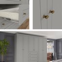 Ver imagem 4 de Guarda-roupa Casal 6 Portas 4 Gavetas Arizona Henn 262cm