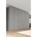 Ver imagem 7 de Guarda-roupa Casal 6 Portas 4 Gavetas Arizona Henn 262cm
