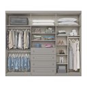 Ver imagem 6 de Guarda-roupa Casal 6 Portas 4 Gavetas Arizona Henn 262cm