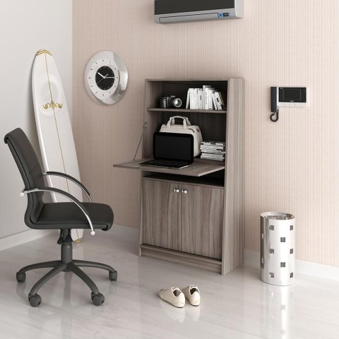 Armário Multiuso com 1 Porta Retrátil Me4136 Carvalho Tecnomobili