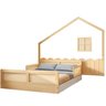 Cama Montessoriana Lift Reversível e moldura com Led Casatema - 3
