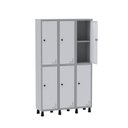 Ver imagem 3 de Armário Locker Guarda Volume Aço Light 6 portas 103,5x179,5cm com prateleira interna