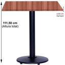 Ver imagem 3 de Mesa Bistrô Ferro Preto 111,50 Cm (alt) Disco Redondo Tampo Mdp Quadrado 60 Cm (larg) X 2,50 Cm (
