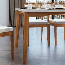 Conjunto Sala de Jantar Mesa Monalisa com 4 Cadeiras Rainha em Madeira Maciça - 12