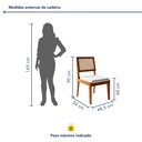 Ver imagem 5 de Conjunto Sala de Jantar Mesa Monalisa com 4 Cadeiras Rainha em Madeira Maciça Marrom/Mel/Off White