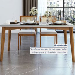 Conjunto Sala de Jantar Mesa Monalisa com 4 Cadeiras Rainha em Madeira Maciça - 11