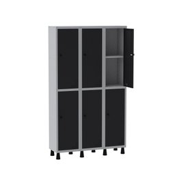 Armário Locker Guarda Volume Aço Light 6 portas 103,5x179,5cm com prateleira interna - 3