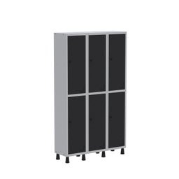 Armário Locker Guarda Volume Aço Light 6 portas 103,5x179,5cm com prateleira interna - 2