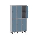 Ver imagem 3 de Armário Locker Guarda Volume Aço Light 6 portas 103,5x179,5cm com prateleira interna