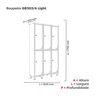 Armário Locker Guarda Volume Aço Light 6 portas 103,5x179,5cm com prateleira interna - 4