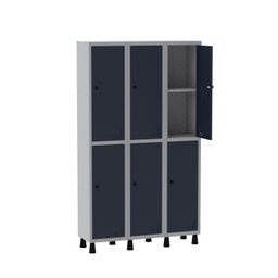 Armário Locker Guarda Volume Aço Light 6 portas 103,5x179,5cm com prateleira interna - 3