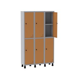 Armário Locker Guarda Volume Aço Light 6 portas 103,5x179,5cm com prateleira interna - 3