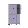 Armário Locker Guarda Volume Aço Light 6 portas 103,5x179,5cm com prateleira interna - 3