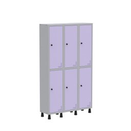 Armário Locker Guarda Volume Aço Light 6 portas 103,5x179,5cm com prateleira interna - 2