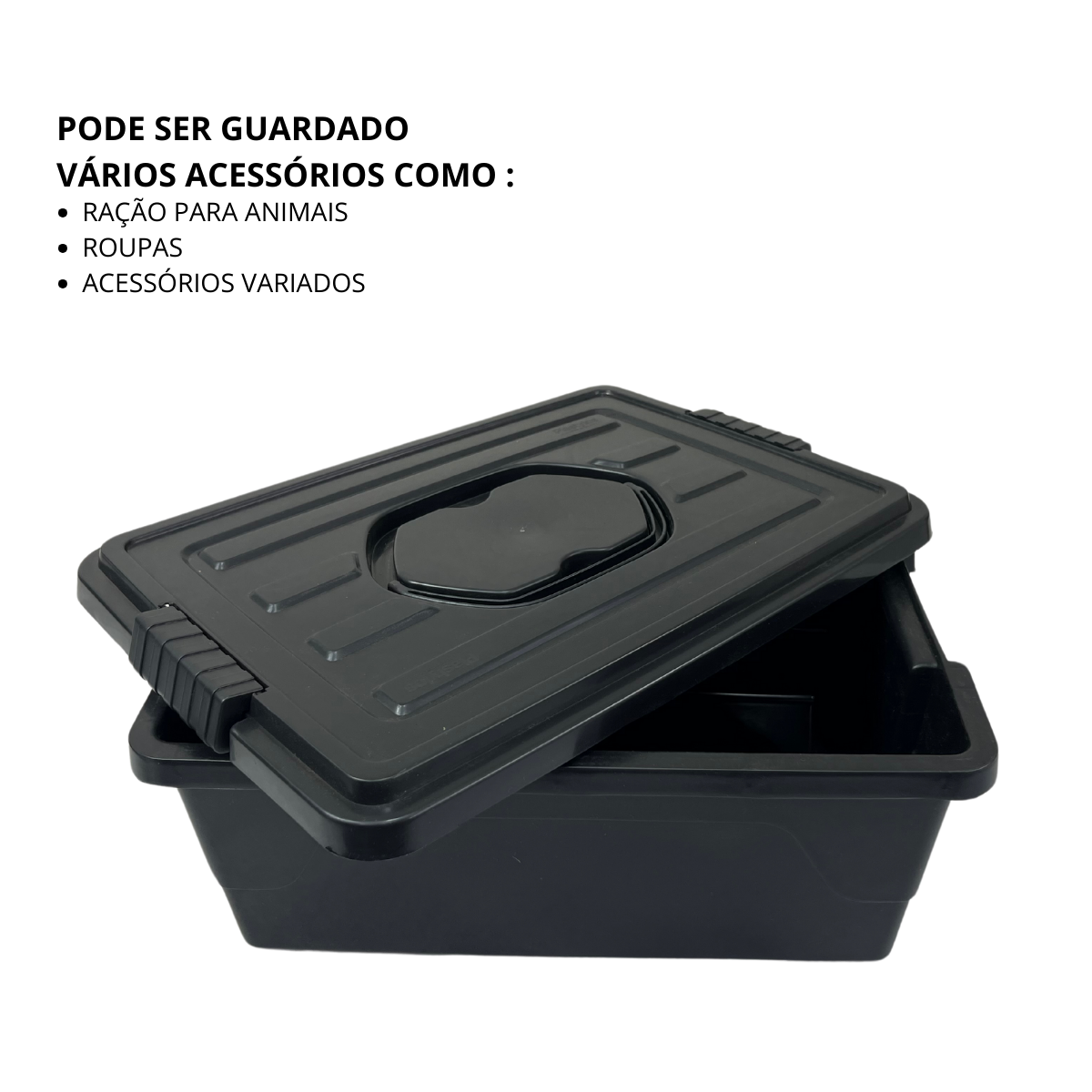 Caixa Plástica para Organização de Objetos 12 Litros com Tampa - 5