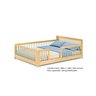 Cama Montessoriana Wave Casal e moldura com Led Casatema - 17