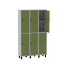 Ver imagem 3 de Armário Locker Guarda Volume Aço Light 6 portas 103,5x179,5cm com prateleira interna