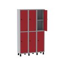Ver imagem 3 de Armário Locker Guarda Volume Aço Light 6 portas 103,5x179,5cm com prateleira interna