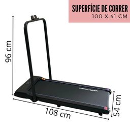 Esteira Elétrica Ergométrica Dobrável Portátil 2 em 1 120kg 10km/h 2.0hp Importway Iwest2x1-10 - 2