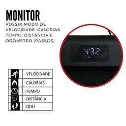 Esteira Elétrica Ergométrica Dobrável Portátil 2 em 1 120kg 10km/h 2.0hp Importway Iwest2x1-10 - 6