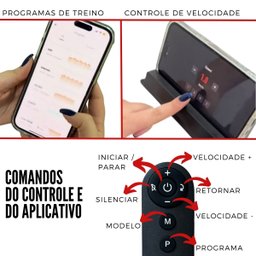 Esteira Elétrica Ergométrica Dobrável Portátil 2 em 1 120kg 10km/h 2.0hp Importway Iwest2x1-10 - 5