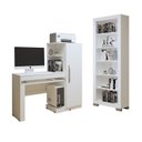 Ver imagem 2 de Conjunto Estante Flex 5 Prateleiras e Escrivaninha com 1 Porta Branco 100% MDF
