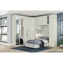 Ver imagem 2 de Modulado de Quarto Guarda Roupa Seletto MC04 2 Portas C- Espelho Areia - Henn