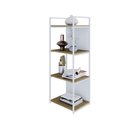 Ver imagem 2 de Estante 04 Prateleiras c/Fundo Yon 45cm Est.Branca
