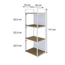 Ver imagem 3 de Estante 04 Prateleiras c/Fundo Yon 45cm Est.Branca